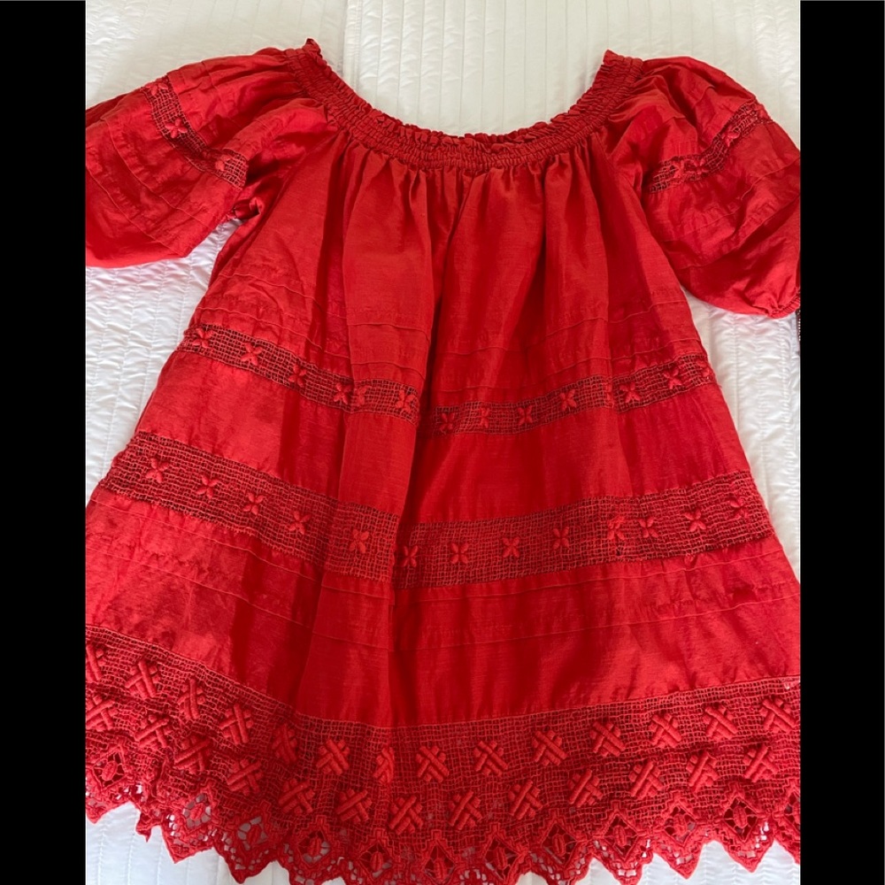 Cute Free People Orange Dres/Top size Large ❤️